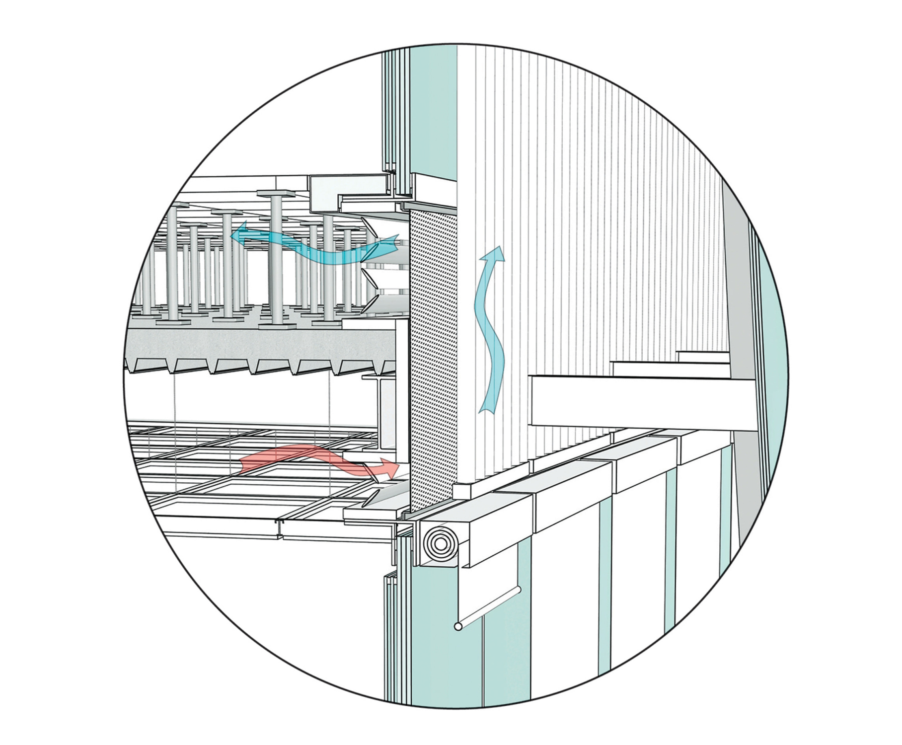 Facade ventilation detail.
