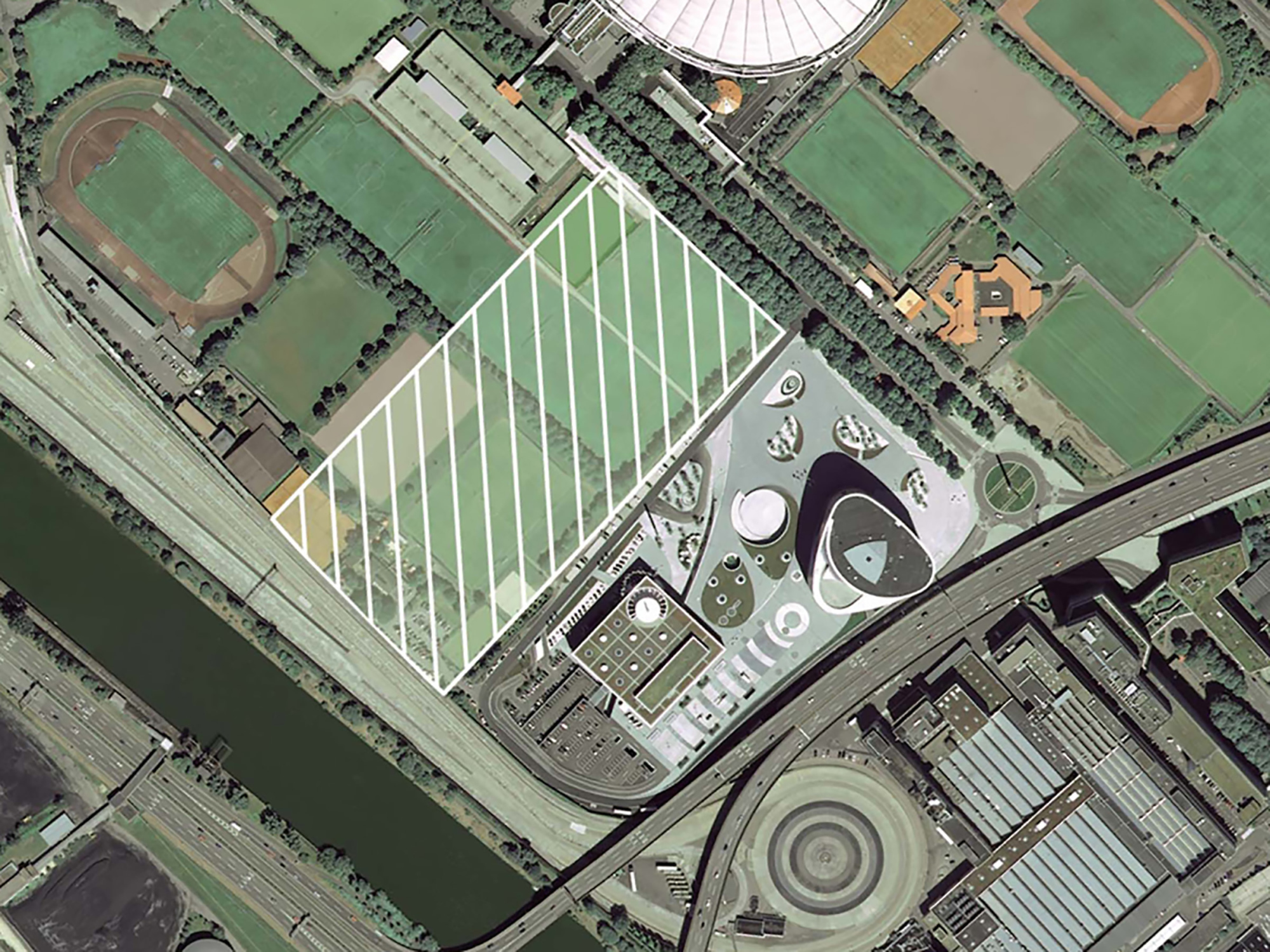 Satellite image of the MB 2.0 site.
