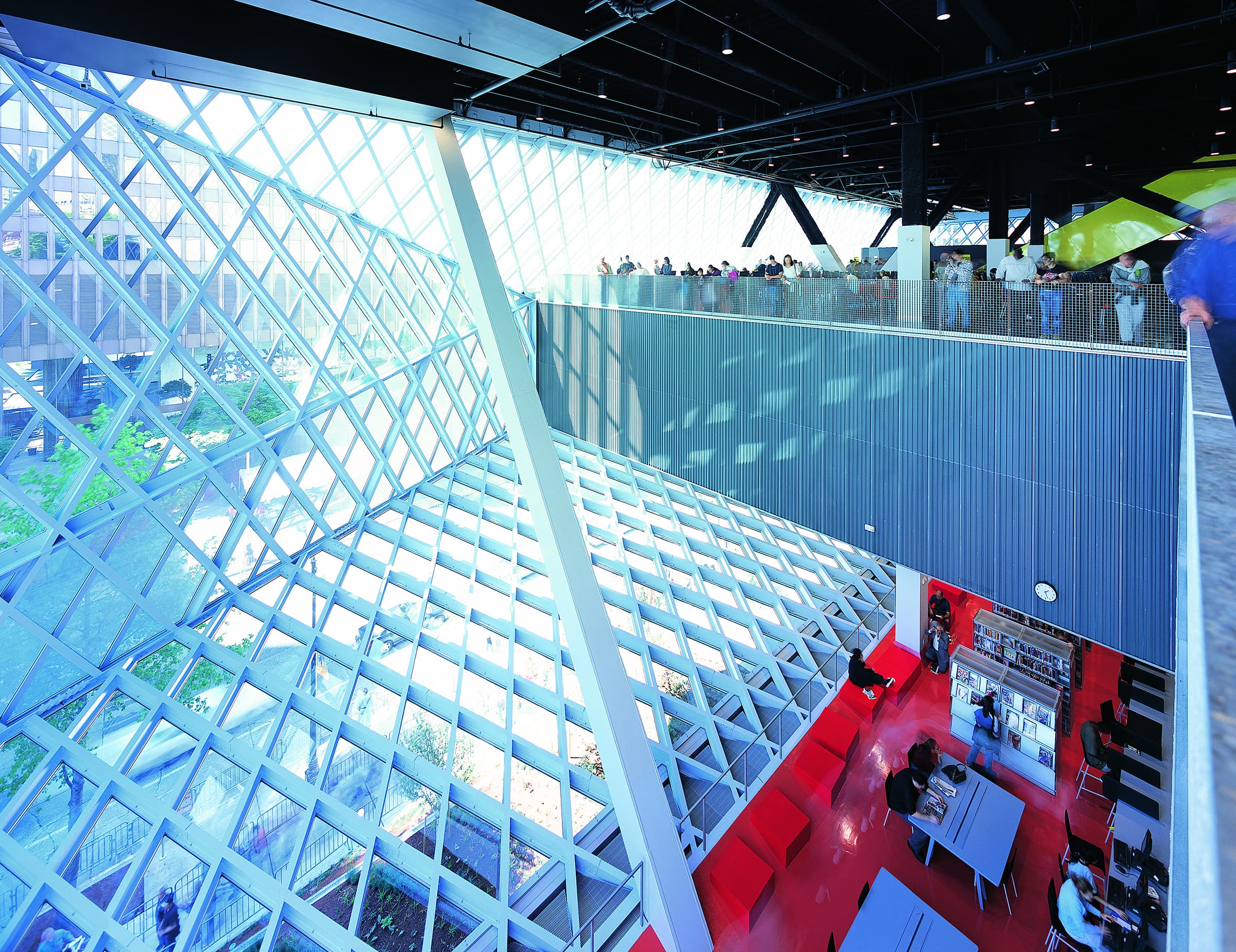 Photograph of the Mixing Chamber of Seattle Central Library.