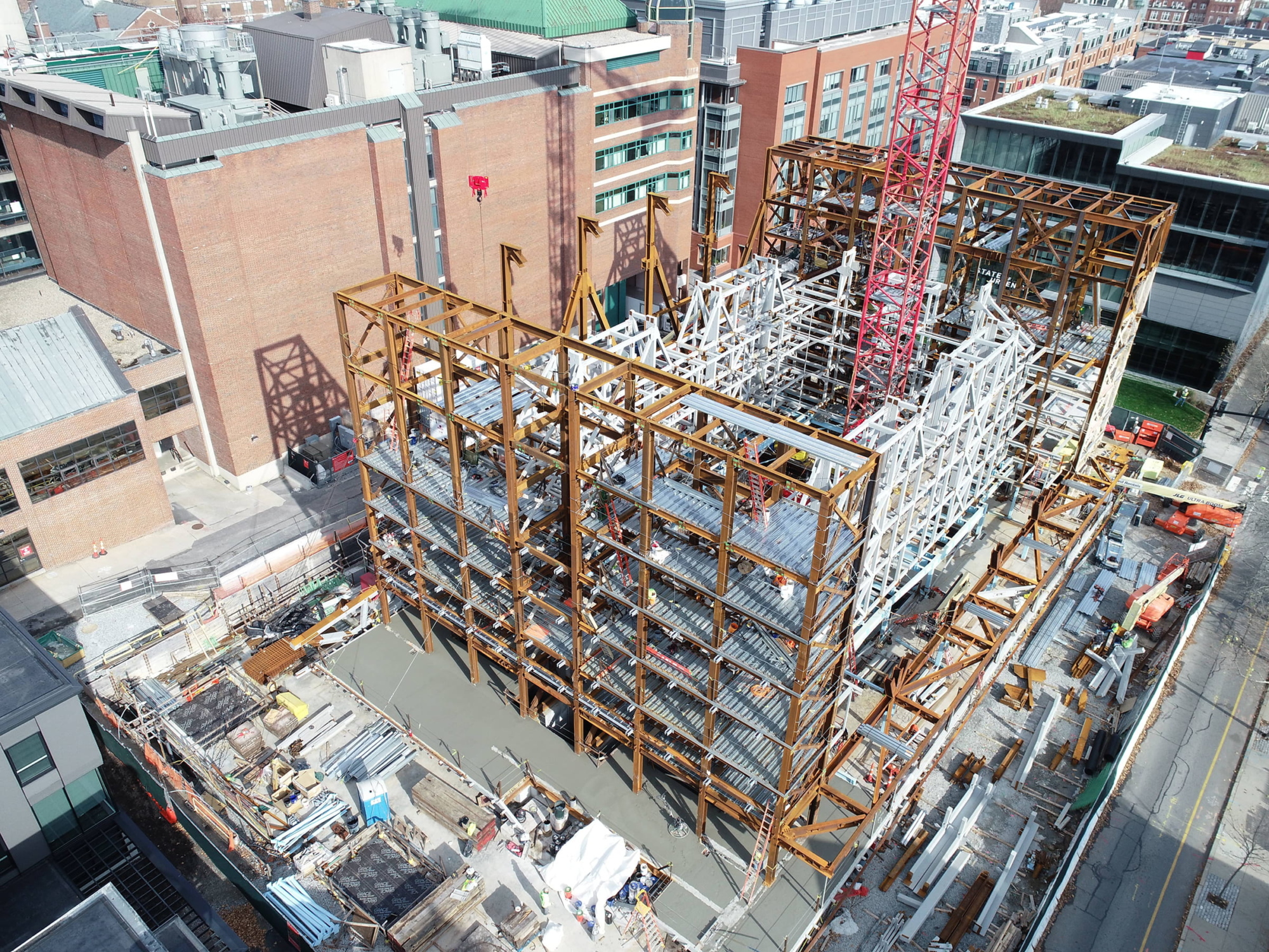 A photo of the Brown PAC under construction.