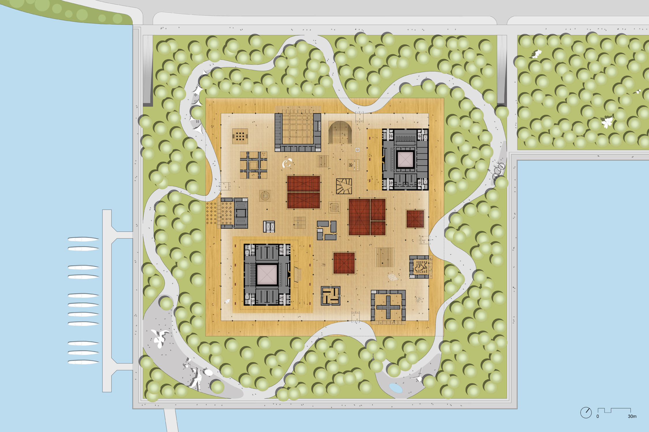 A plan of the Shenzhen Opera House's Gallery within the site.
